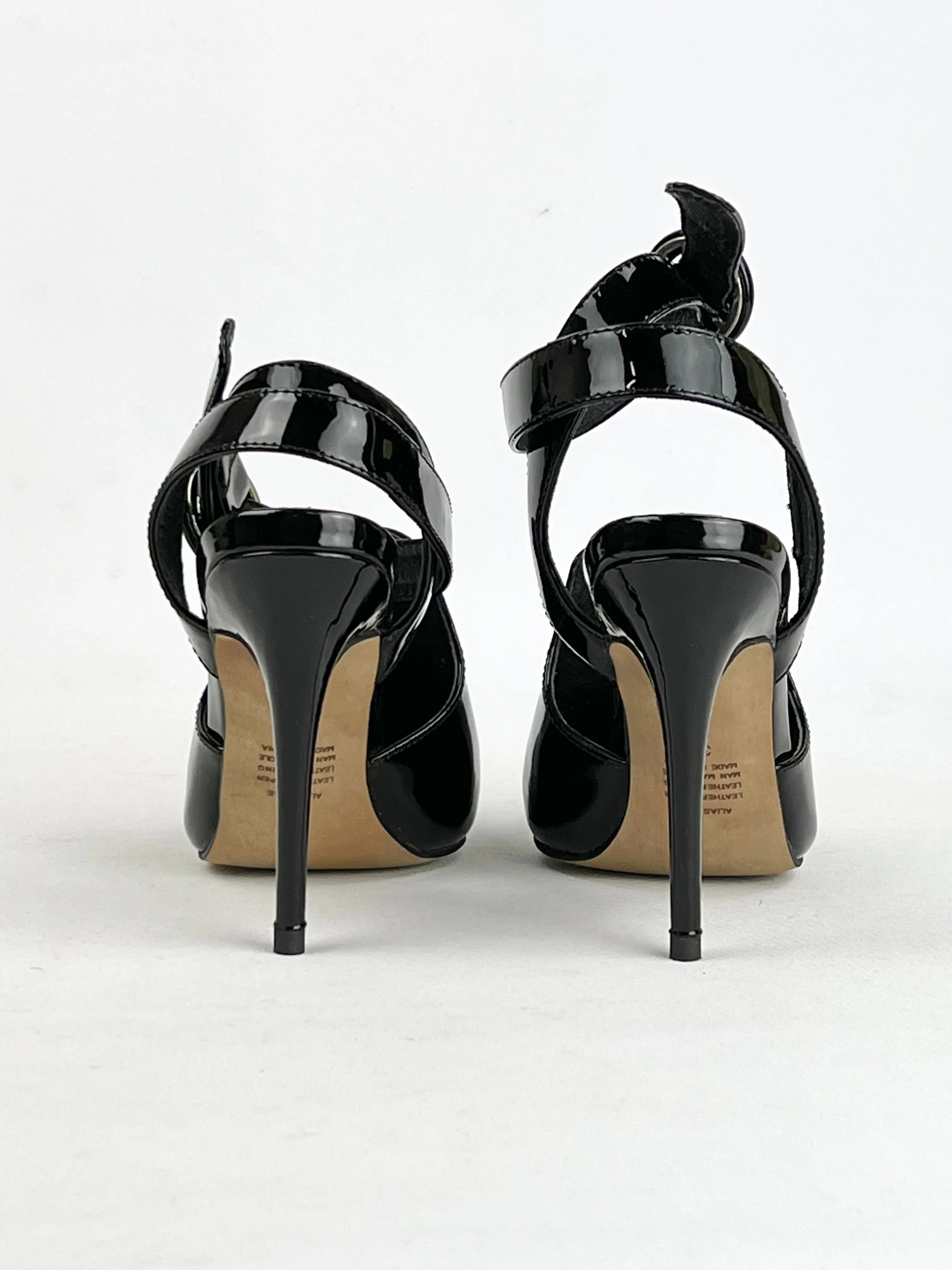 Alias Mae 'Tabitha' Patent Black Heels - EU36