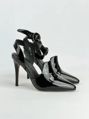 Alias Mae 'Tabitha' Patent Black Heels - EU36