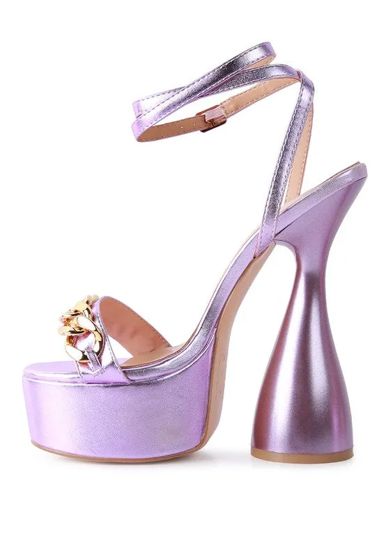 Big Bash Metallic 6.5" High Platform chunky Sandals