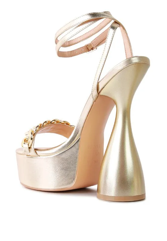 Big Bash Metallic 6.5" High Platform chunky Sandals