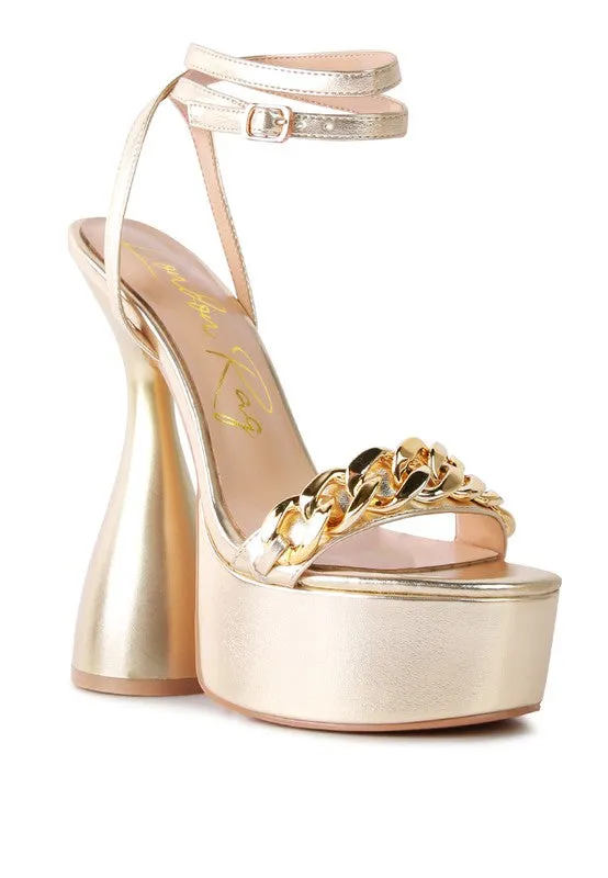 Big Bash Metallic 6.5" High Platform chunky Sandals
