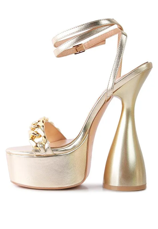 Big Bash Metallic 6.5" High Platform chunky Sandals