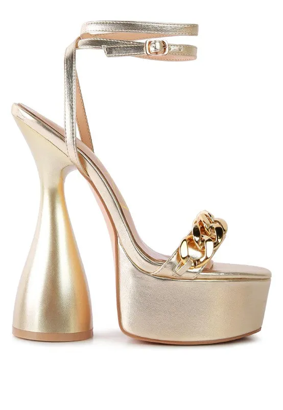 Big Bash Metallic 6.5" High Platform chunky Sandals