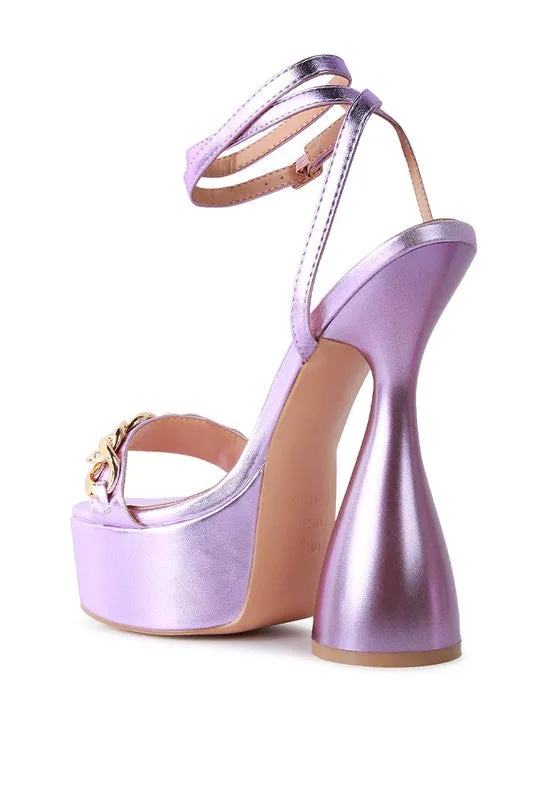Big Bash Metallic 6.5" High Platform chunky Sandals