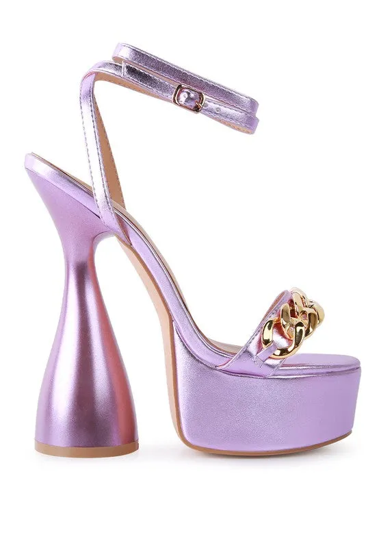 Big Bash Metallic 6.5" High Platform chunky Sandals