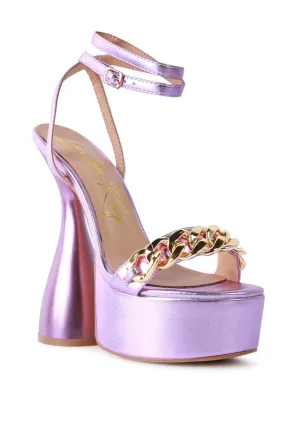 Big Bash Metallic 6.5" High Platform chunky Sandals