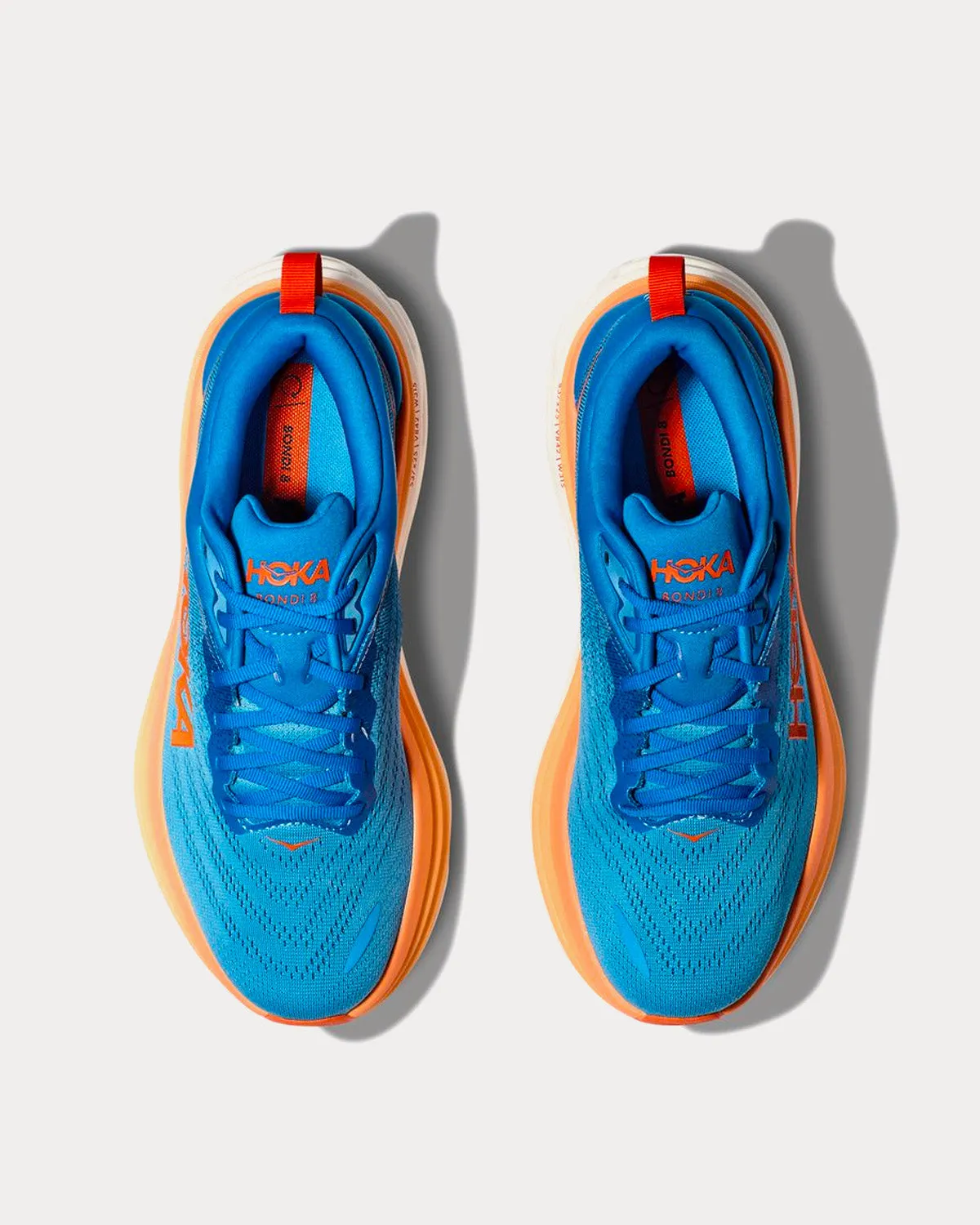 Bondi 8 Coastal Sky / Vibrant Orange Running Shoes