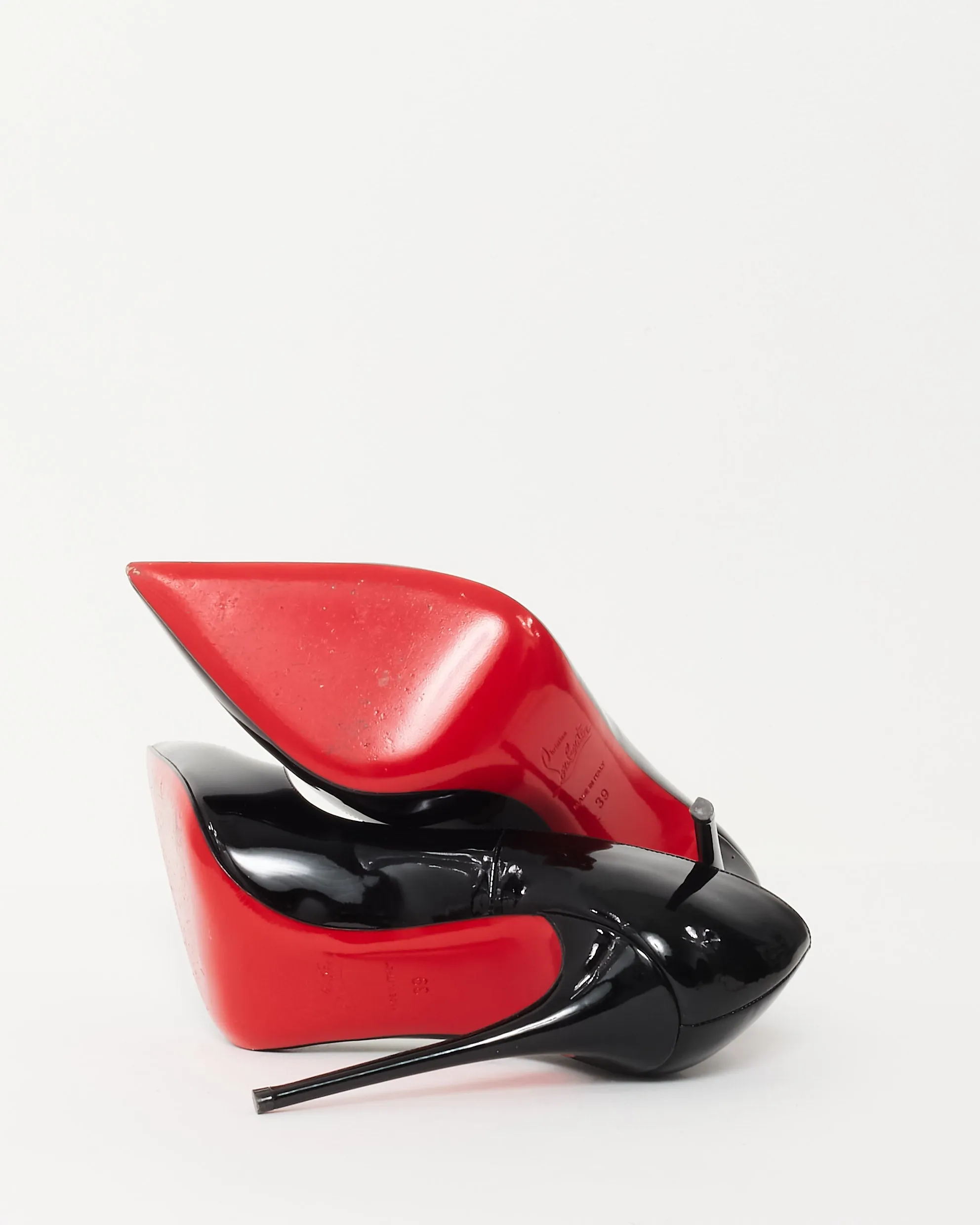 Christian Louboutin Black Patent Leather So Kate 120 Pumps-39