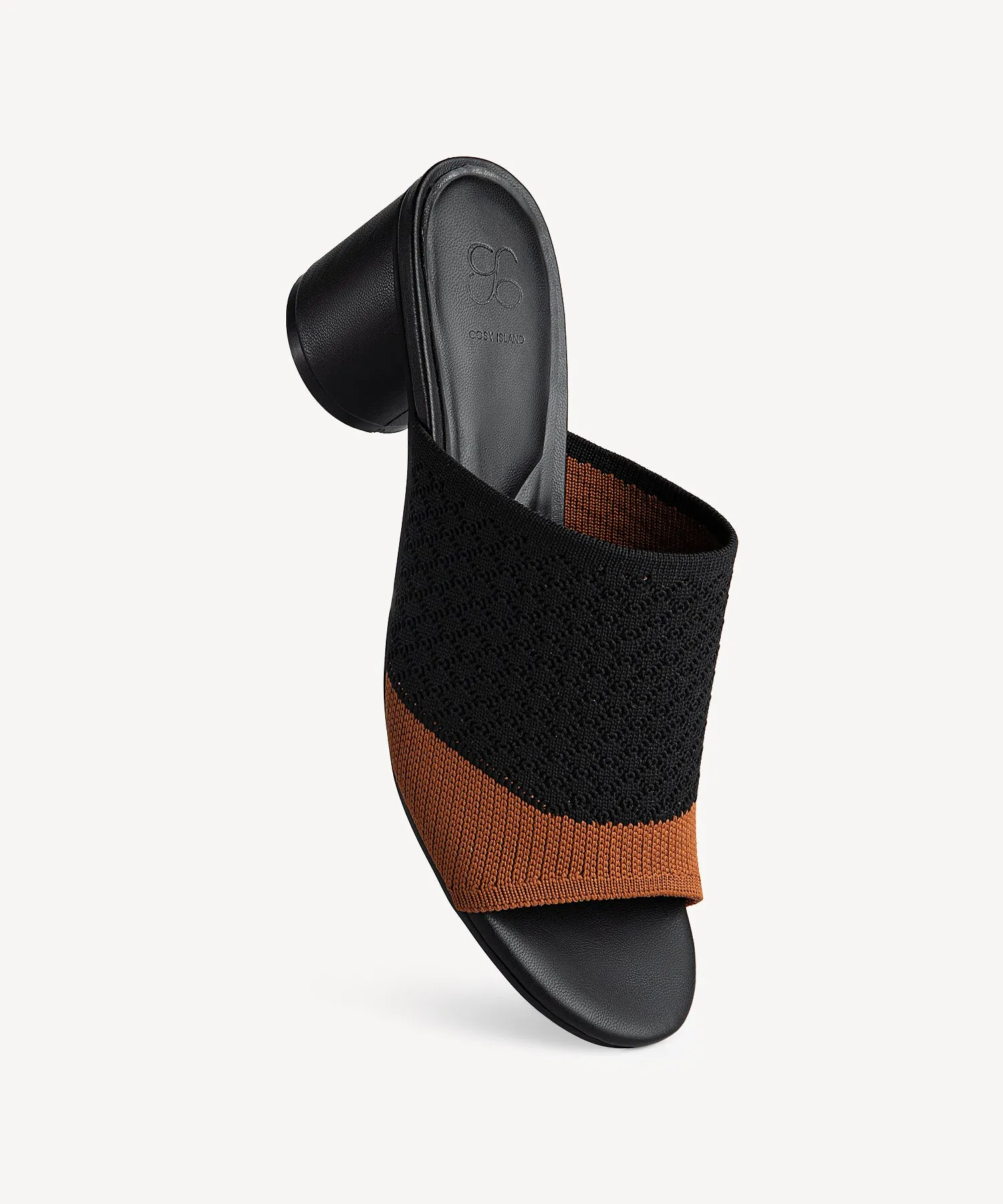 Combi Color Round Toe Heeled Sandals