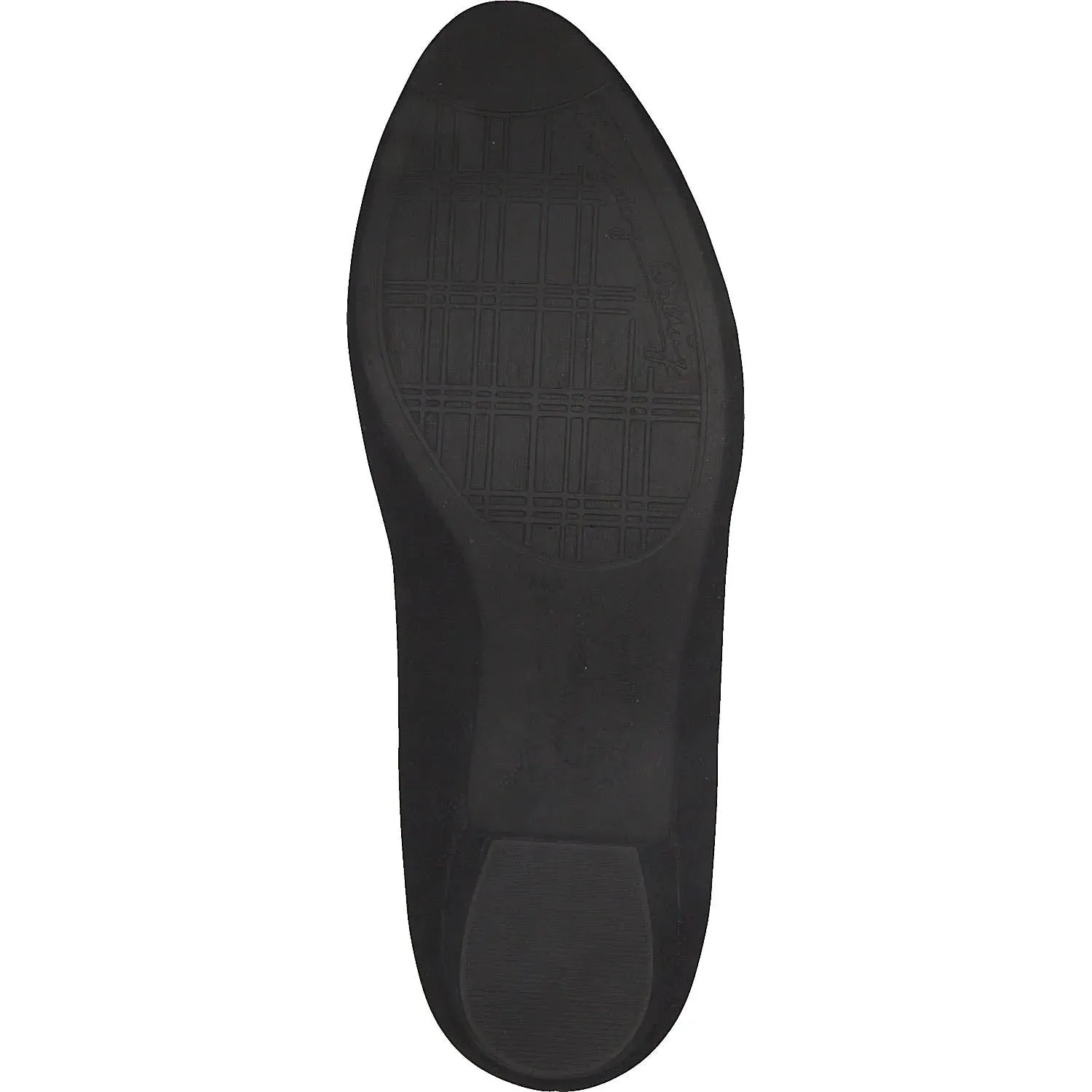 Comfortable Low Block Heel Shoe in Black by Jana