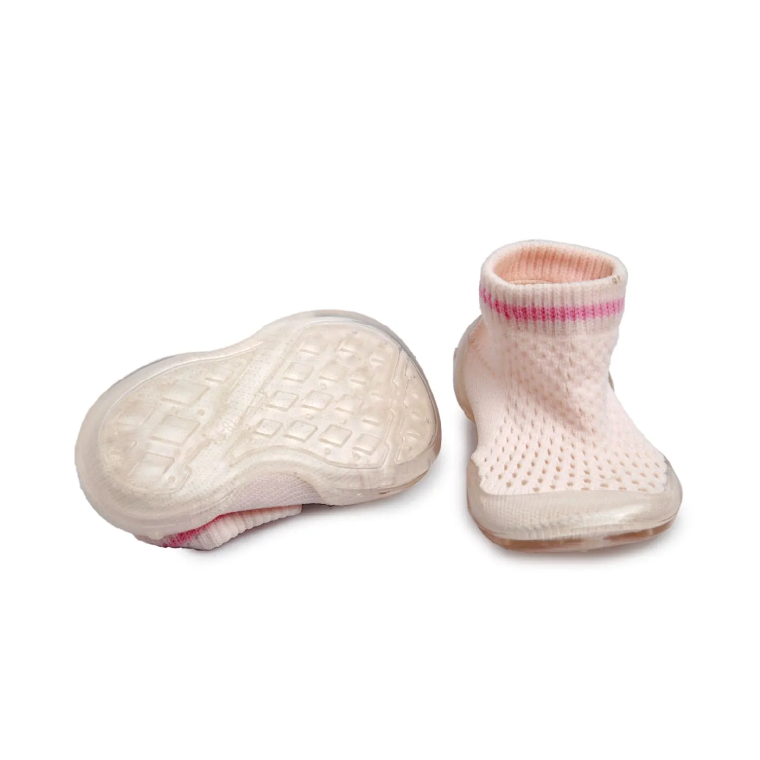 Comfy Knitted Pink Slip-On Shoes