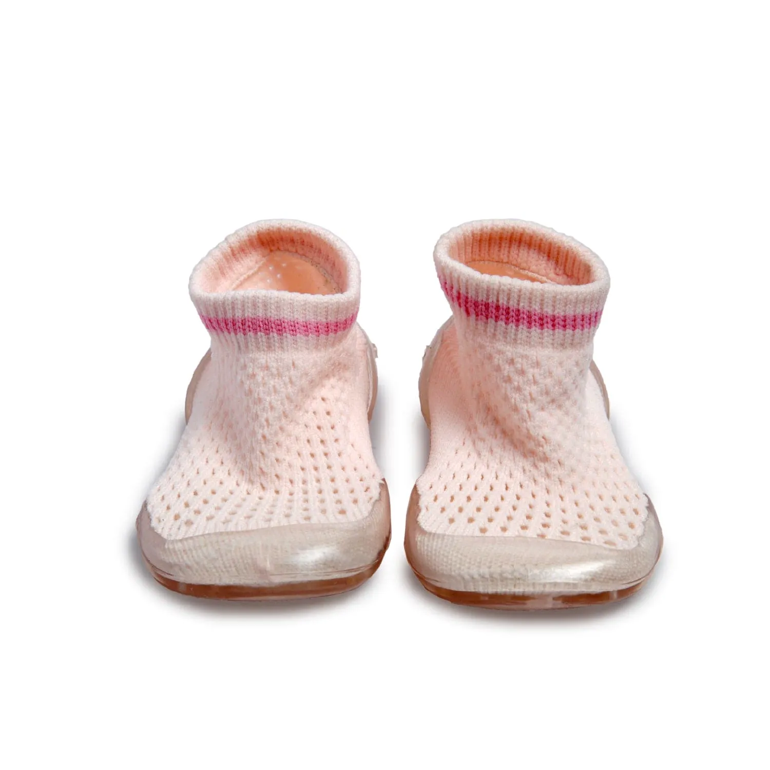 Comfy Knitted Pink Slip-On Shoes