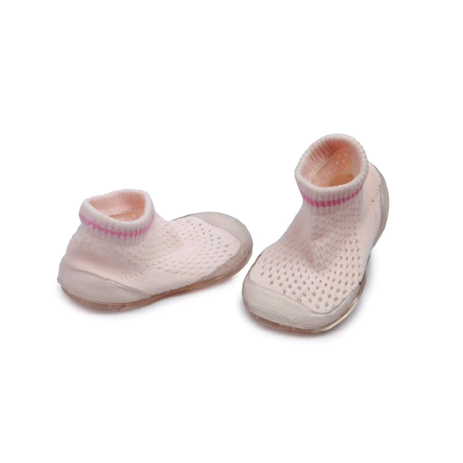 Comfy Knitted Pink Slip-On Shoes