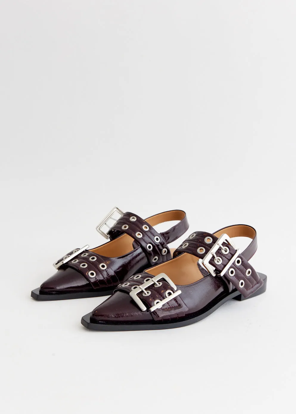 Feminine Buckle Ballerinas