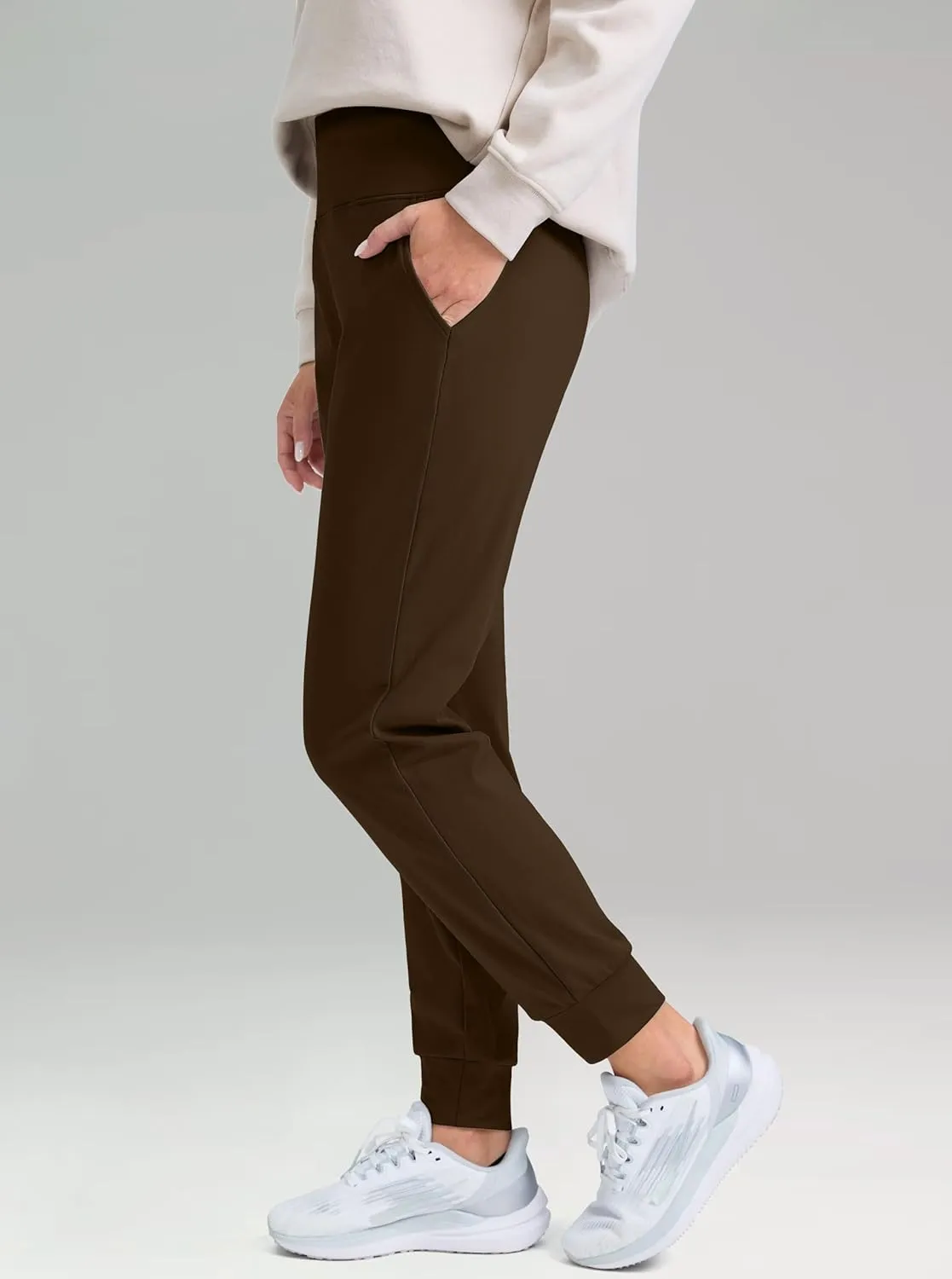 G Gradual Women's Fleece Lined Joggers High Waisted Water Resistant Thermal Hiking Pants Cold Weather Sweatpants with Pockets