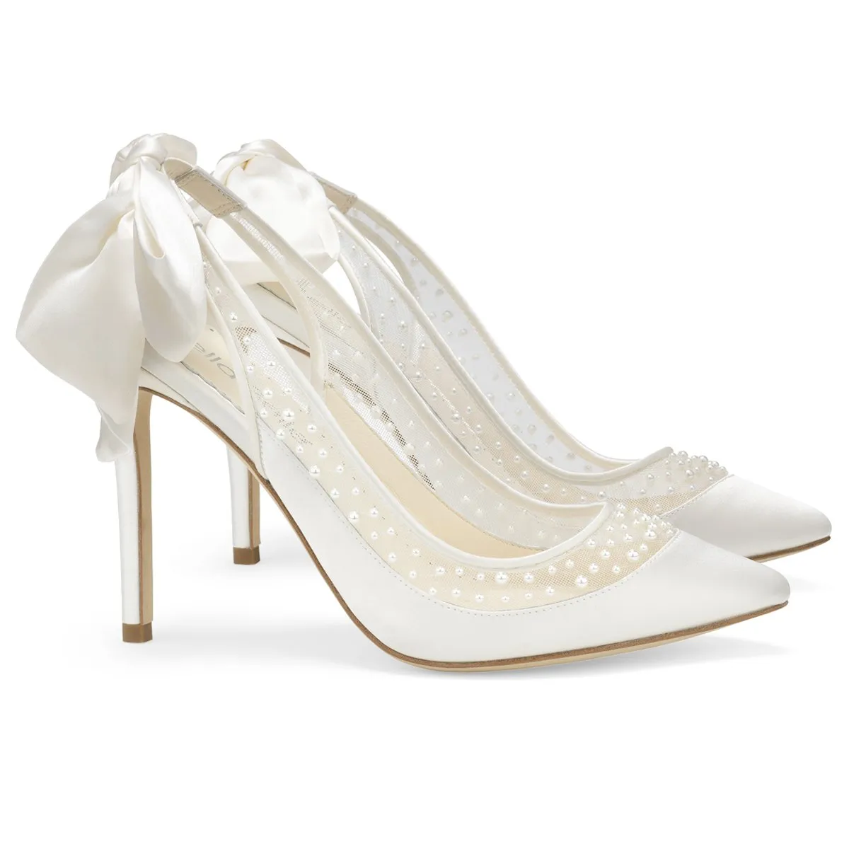 Gabrielle - Pearl Slingback Heel With Bow