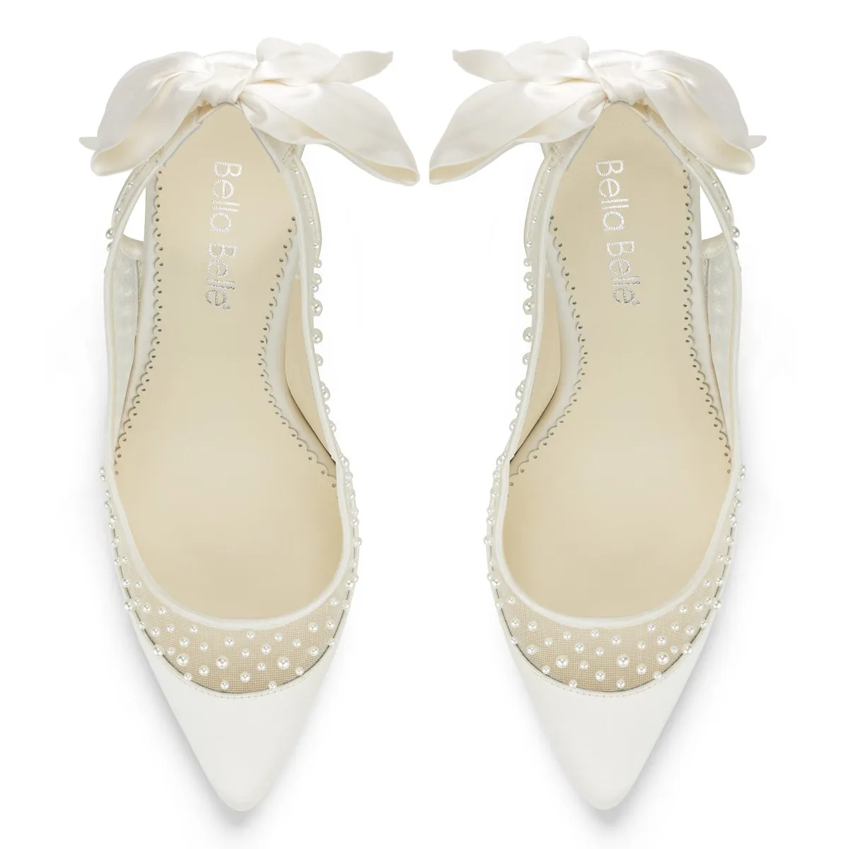 Gabrielle - Pearl Slingback Heel With Bow