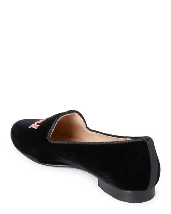 Gatsby Yes No Black Velvet Jon Josef Loafer Flat