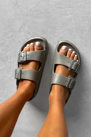 HAVANA Chunky Buckle Sandals - Khaki