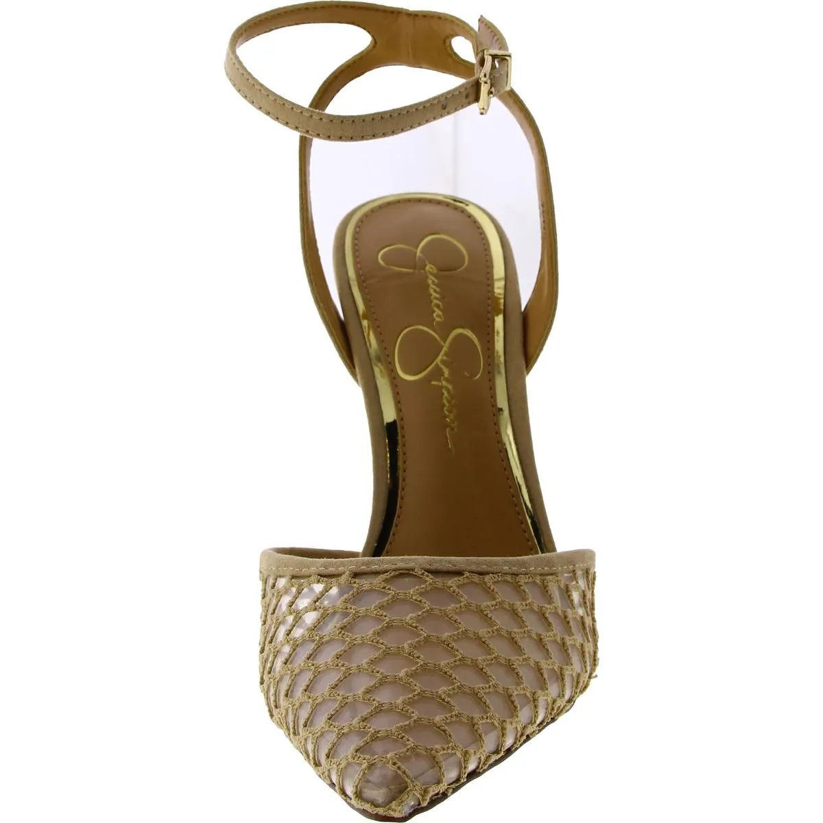 Jessica Simpson Womens Pirrie 2 Faux Suede Ankle Strap Slingback Heels