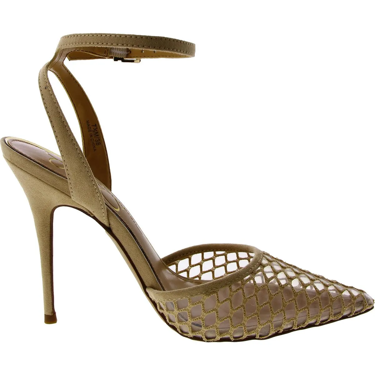 Jessica Simpson Womens Pirrie 2 Faux Suede Ankle Strap Slingback Heels