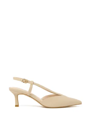Jimena Vertical Strap Detail Slingback Heel