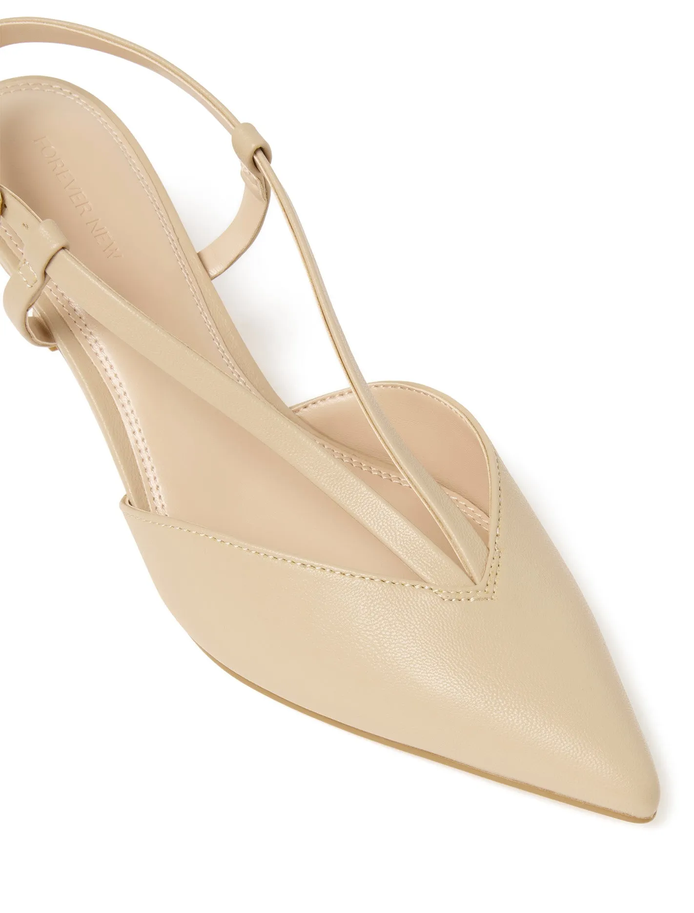 Jimena Vertical Strap Detail Slingback Heel