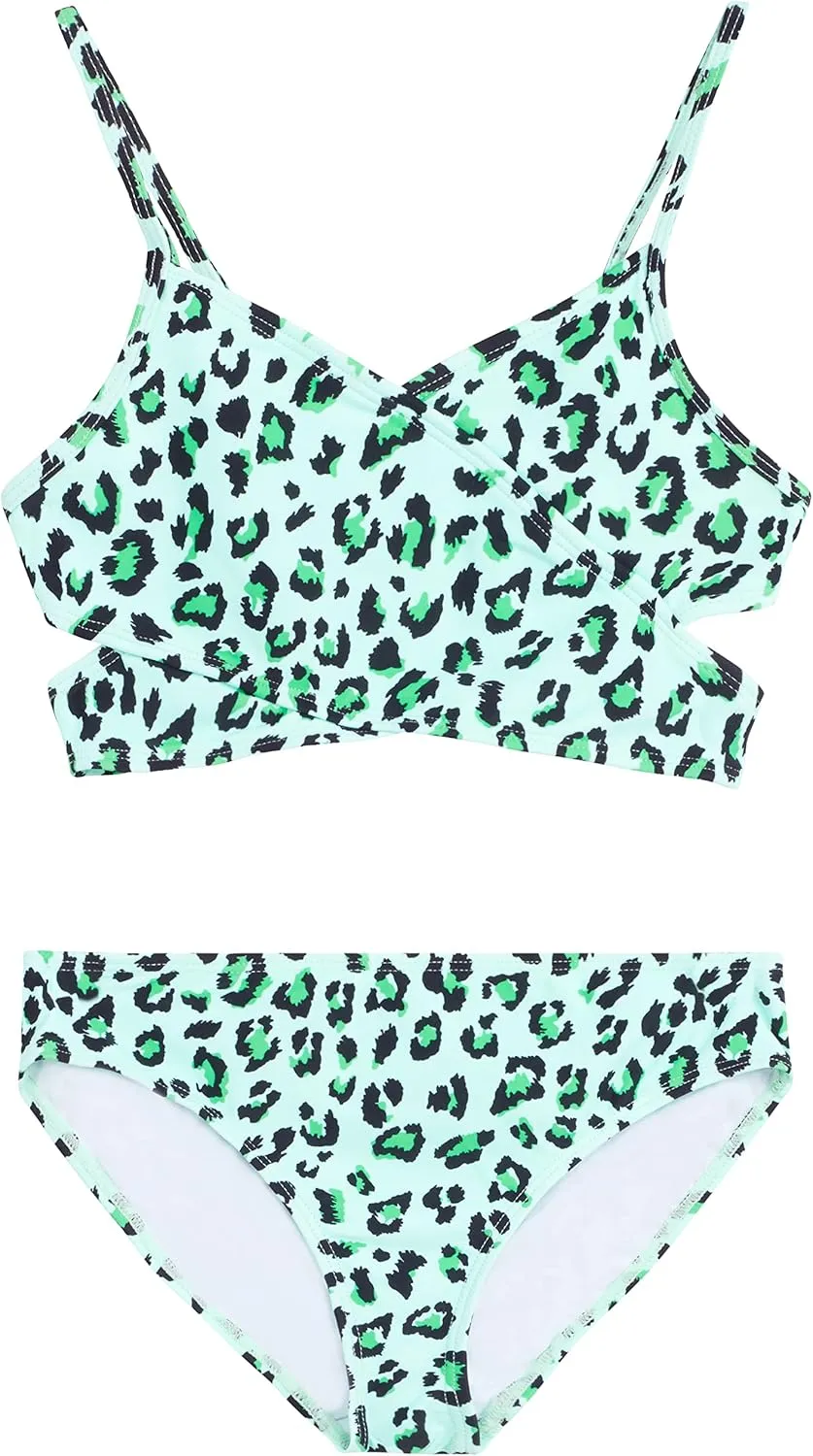 Kanu Surf Girls' Coral Reef Beach Sport Wrap Around Bikini 2-Piece Swimsuit