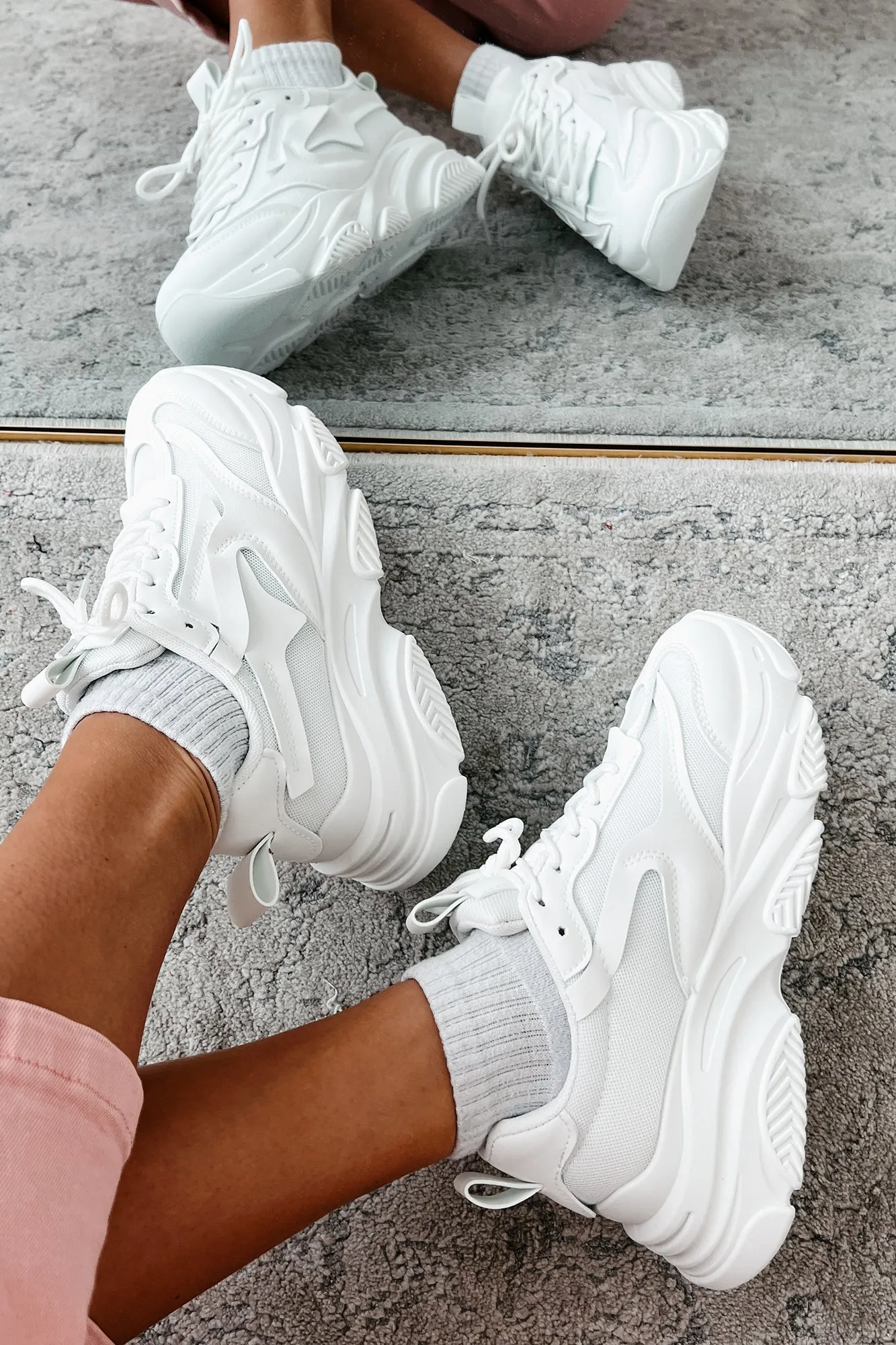 Kick Starter Chunky Dad Sneakers (White)