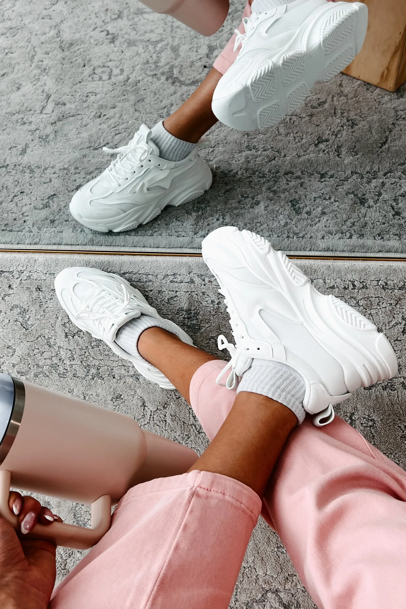 Kick Starter Chunky Dad Sneakers (White)