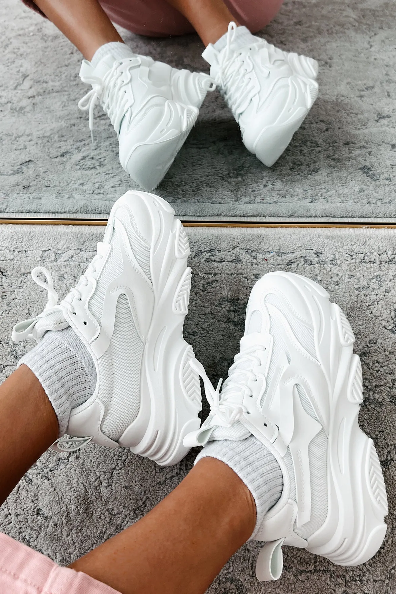 Kick Starter Chunky Dad Sneakers (White)