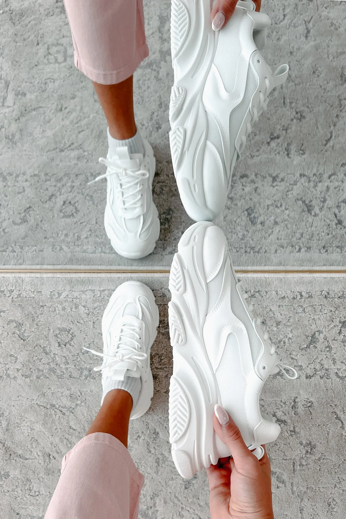 Kick Starter Chunky Dad Sneakers (White)