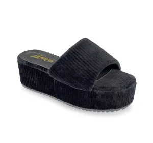 Liliana Rookie-10 Velvet Platform Slides