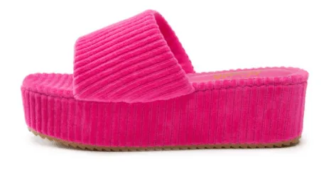 Liliana Rookie-10 Velvet Platform Slides
