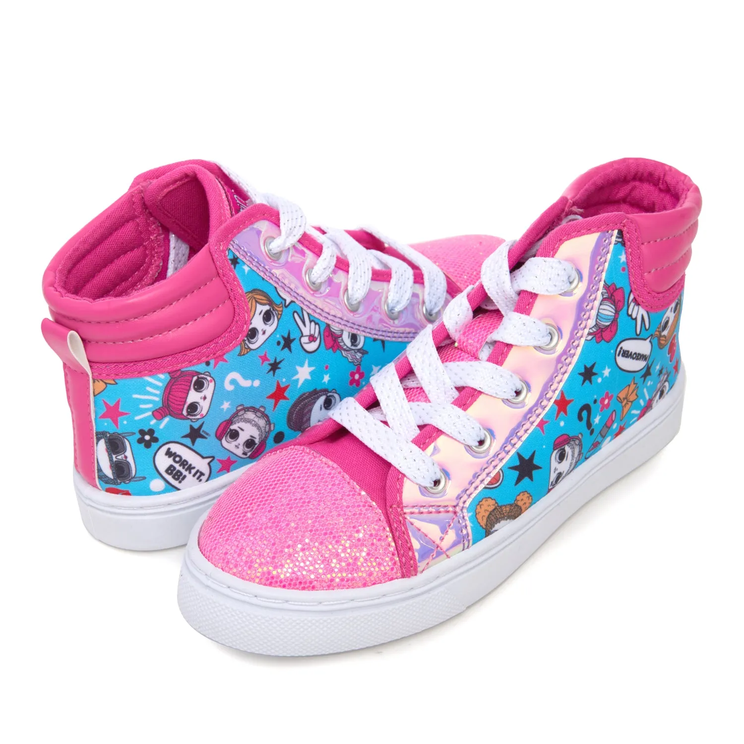 L.O.L. Surprise! Girls 11-3 Hi-Top Canvas Sneaker