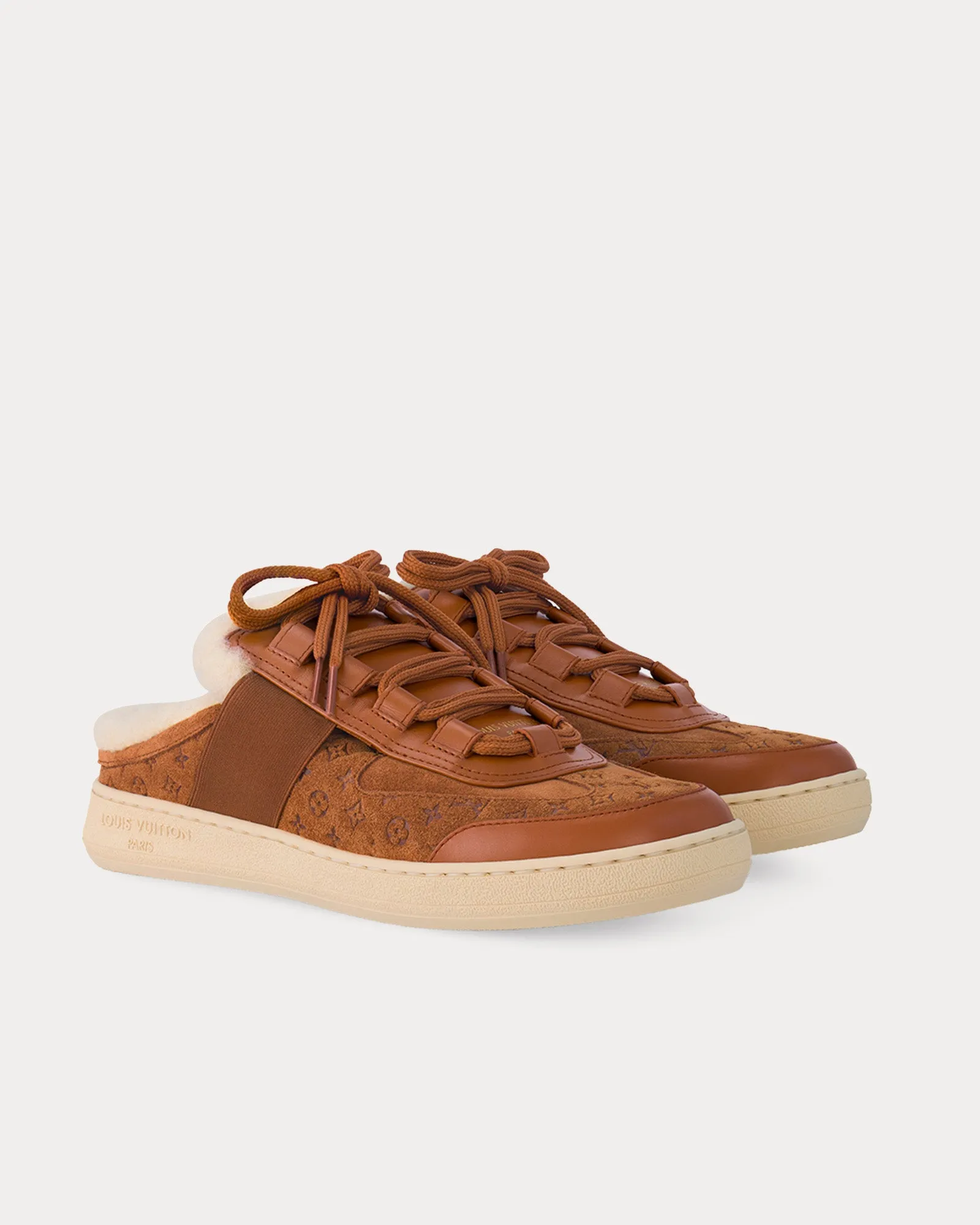 Lous Open Back Cognac Slip On Sneakers