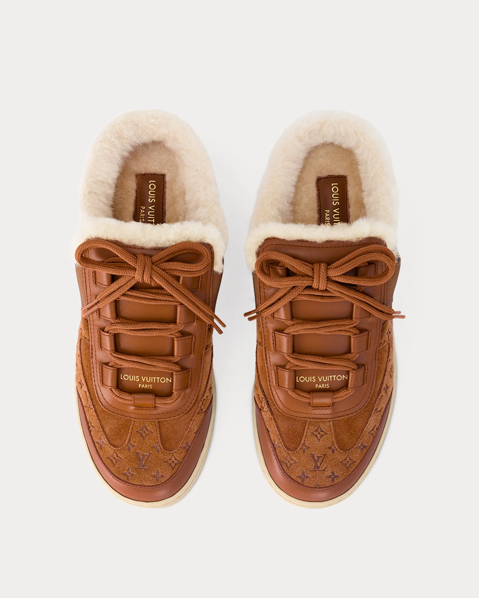 Lous Open Back Cognac Slip On Sneakers