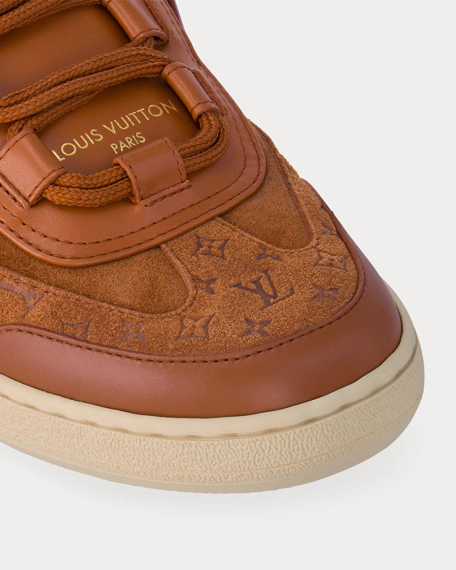 Lous Open Back Cognac Slip On Sneakers