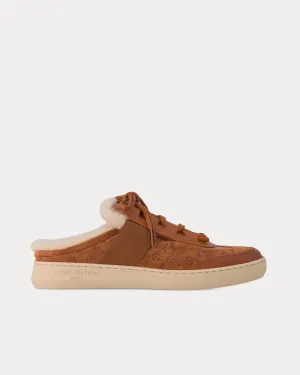 Lous Open Back Cognac Slip On Sneakers