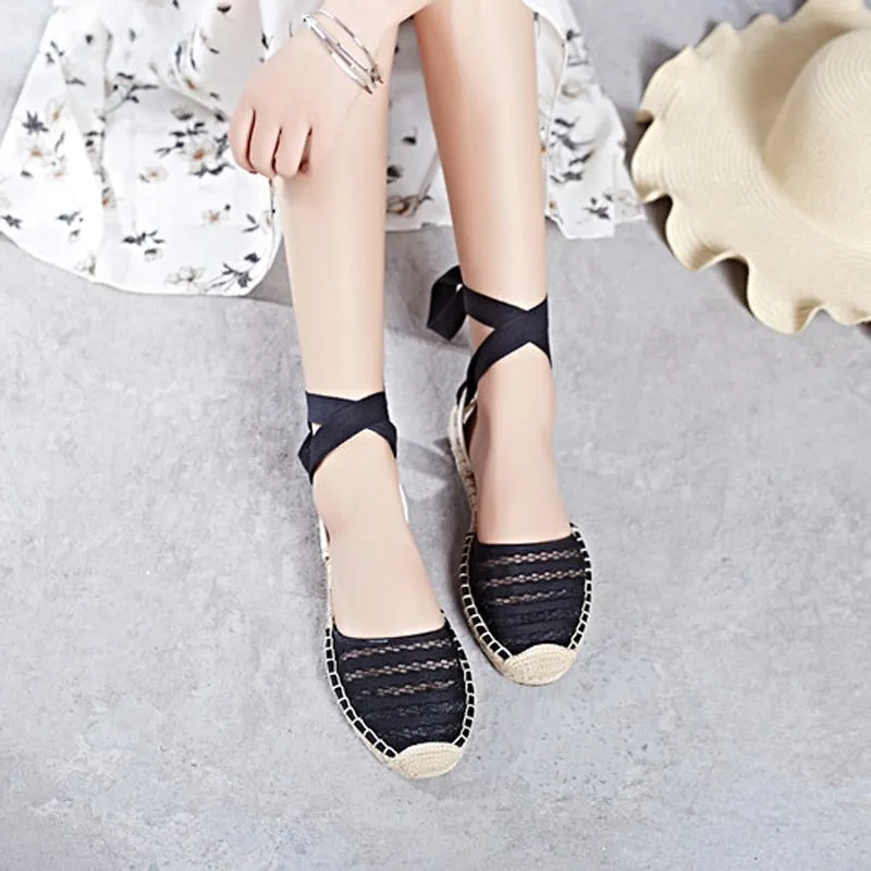 Lucia Lace Espadrille Sandals - 9 Styles