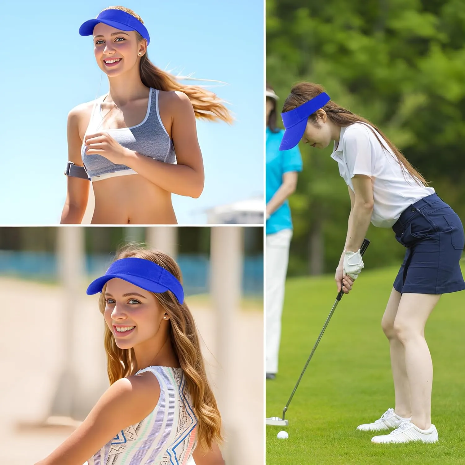 Marrywindix 1 Piece of Sport Wear Athletic Visor Sun Sports Visor Hat Visor Adjustable Cap for Women and Men (One Size)