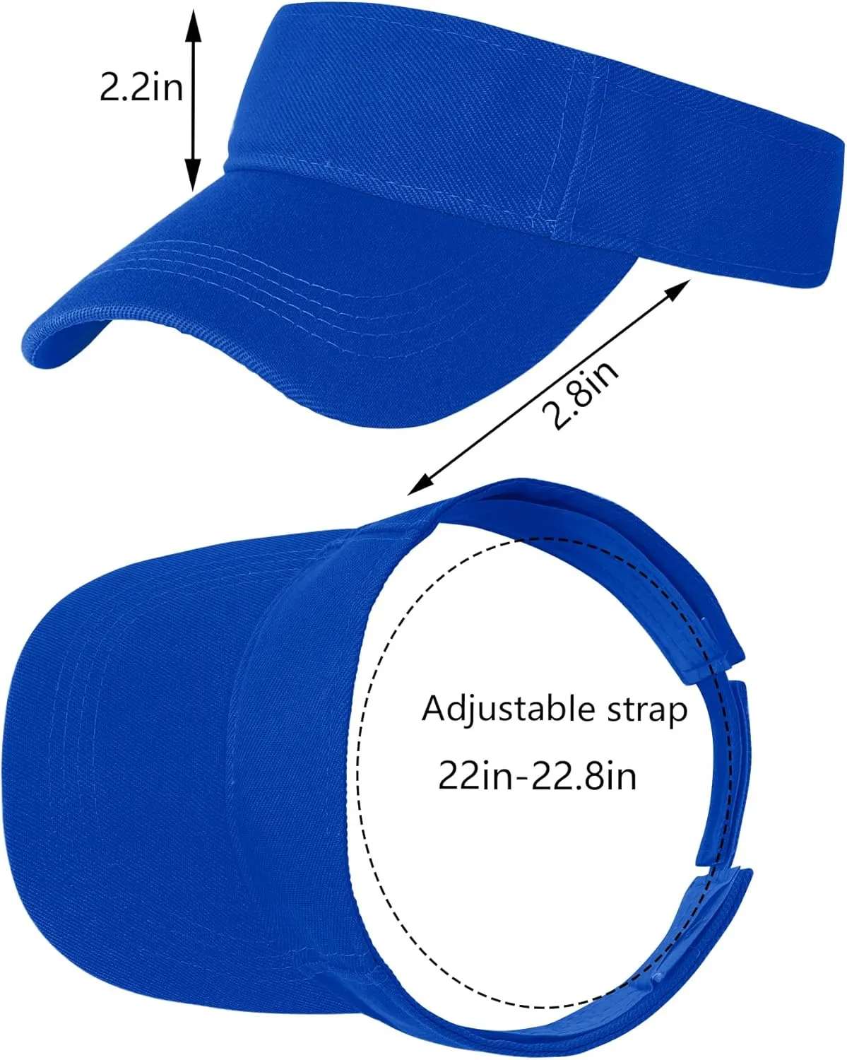 Marrywindix 1 Piece of Sport Wear Athletic Visor Sun Sports Visor Hat Visor Adjustable Cap for Women and Men (One Size)