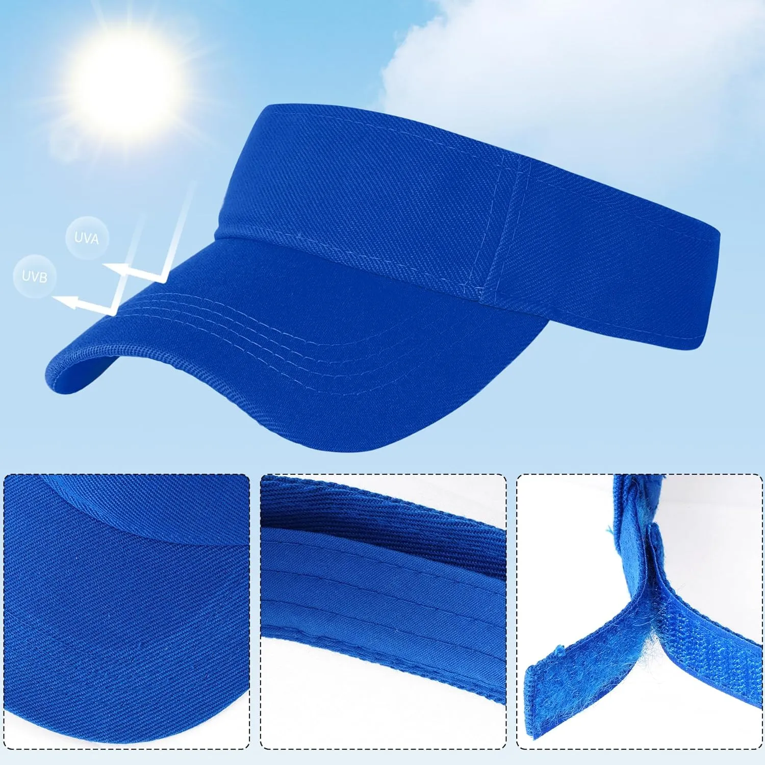 Marrywindix 1 Piece of Sport Wear Athletic Visor Sun Sports Visor Hat Visor Adjustable Cap for Women and Men (One Size)