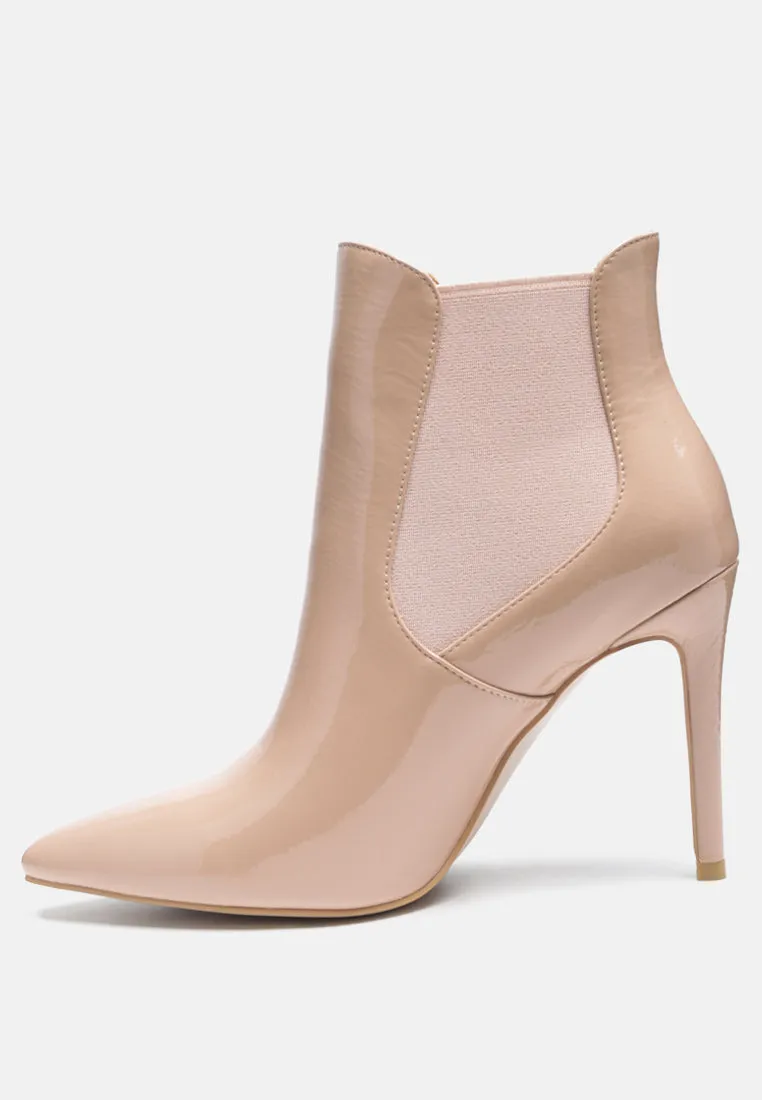 MOLINA High Heeled Chelsea Boot In Nude