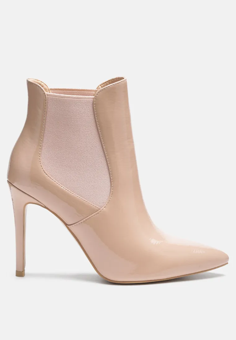 MOLINA High Heeled Chelsea Boot In Nude