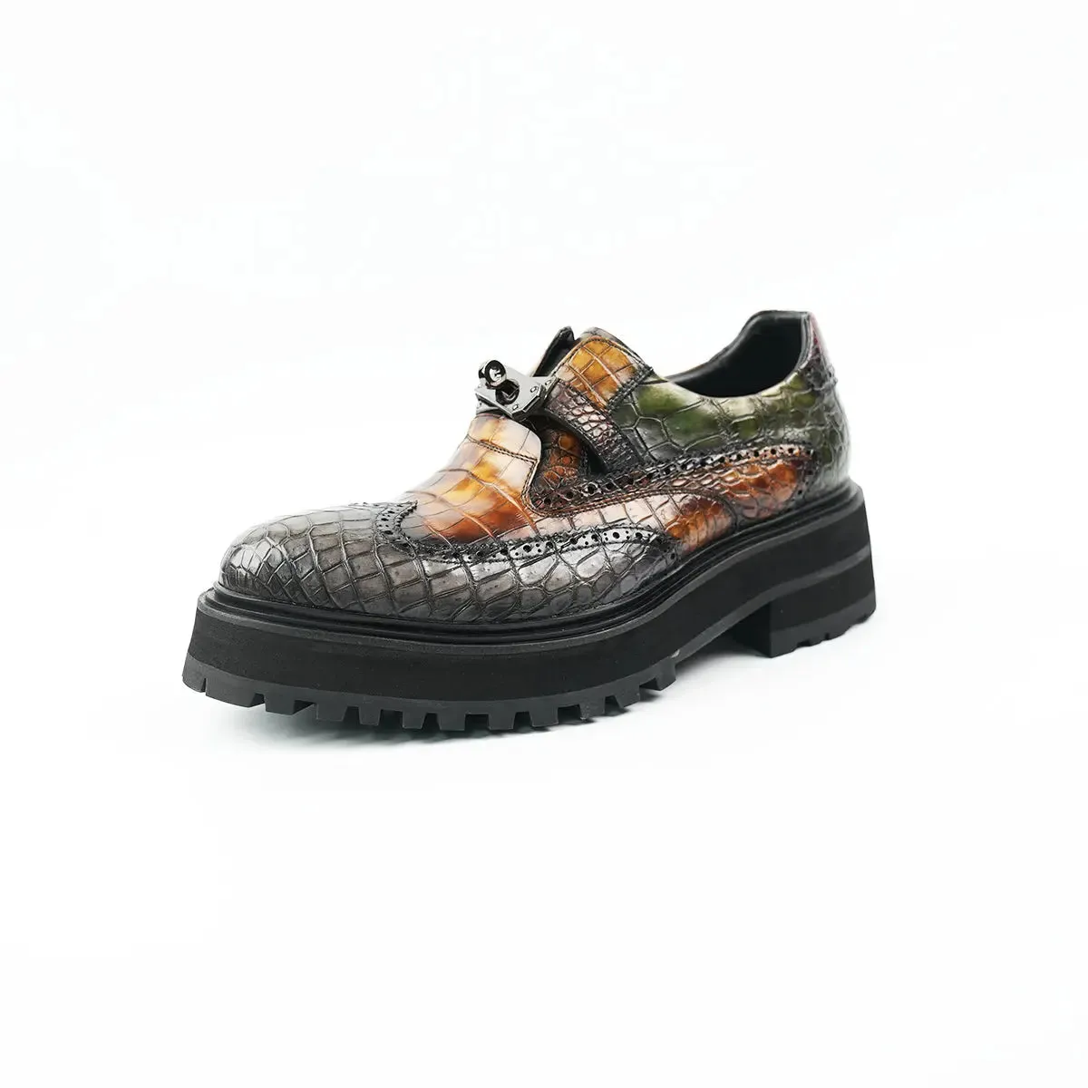 Nile Crocodile Leather  Loafers Shoes