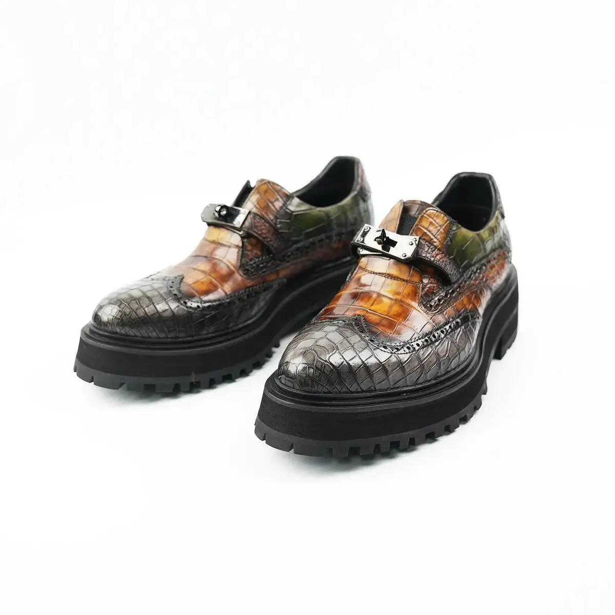 Nile Crocodile Leather  Loafers Shoes