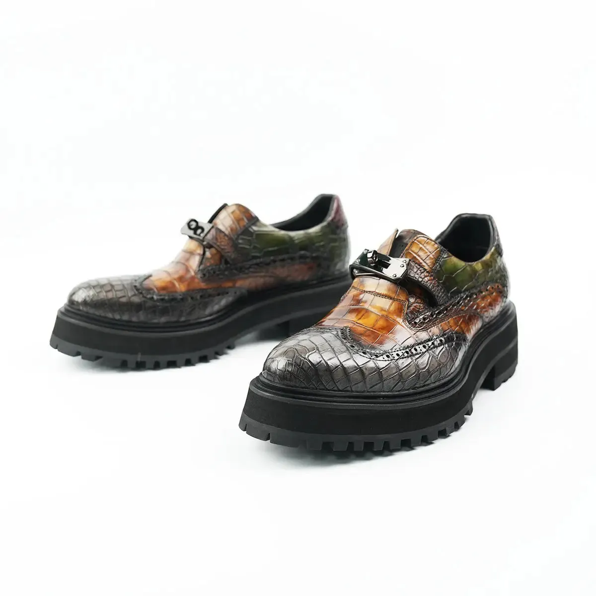 Nile Crocodile Leather  Loafers Shoes