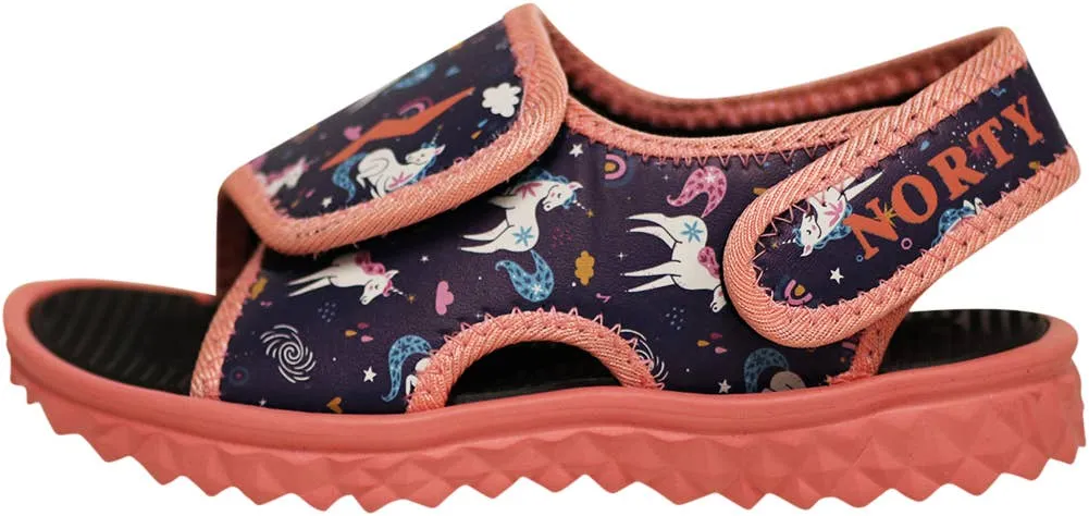 Norty TODDLER GIRL 5-10 SPORT SANDAL UNICORNS PURPLE