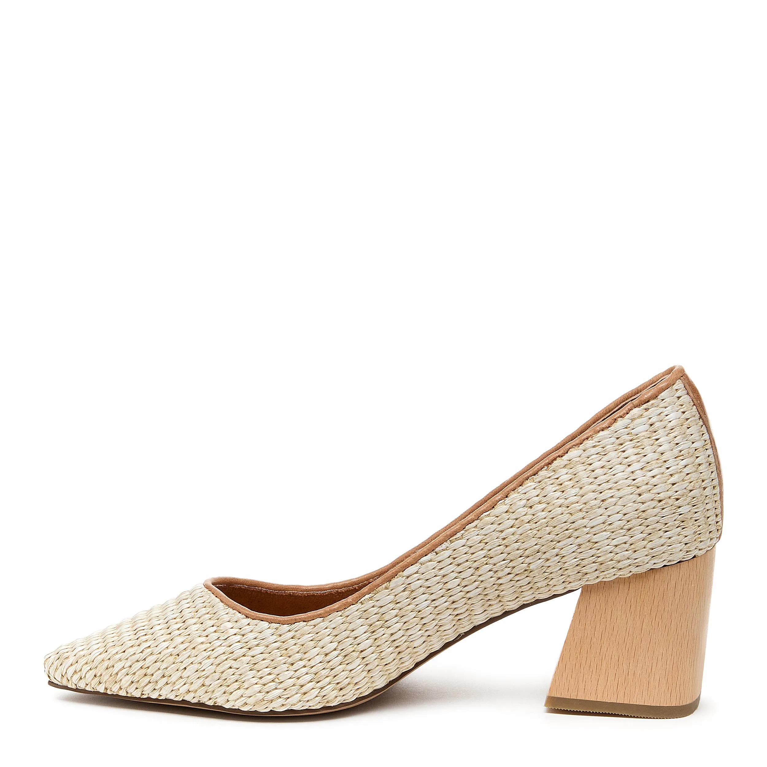 Pump Natural Raffia Heels